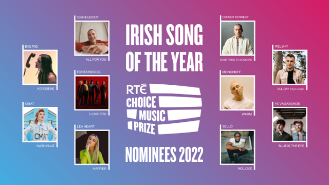 Image for Article:RTÉ Choice Music Prize Irish Song of The Year Shortlist Announced